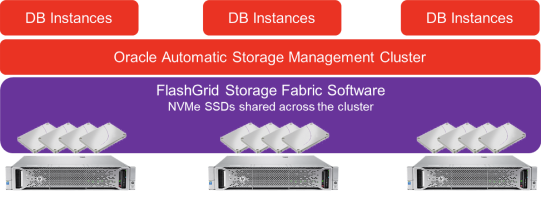 High performance storage for Oracle RAC with no storage array, only standard servers of your choice.