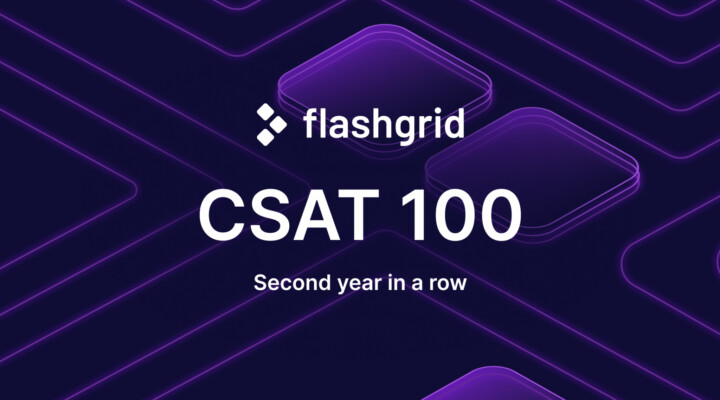 Doing it right! FlashGrid scores perfect 100 on CSAT for second year in a row